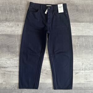 Madewell NEW The Darted Barrel Leg Jean Womens 27 / 4 (32X26.5) High Rise Navy